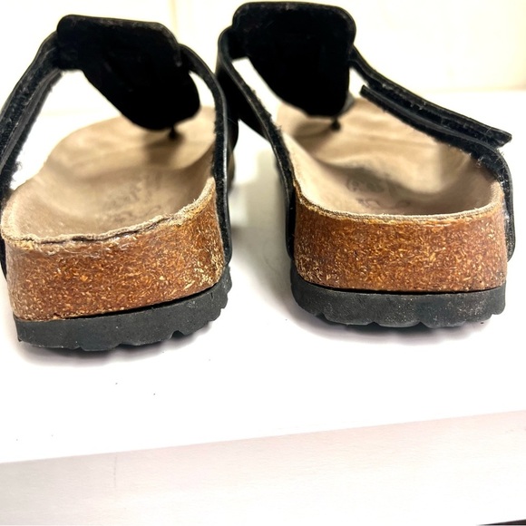 BIRKENSTOCK Gizeh Betula Sandals Women's US 6.5 Euro 37 Black comfy leather - Picture 5 of 8